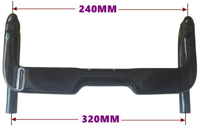 BIKEDOC HB27 에어로 번치바 스프린트 트랙 핸들바 320mm 카본 유광 바 프론트 브레이크 핸들, 320mm ud glossy, 1개