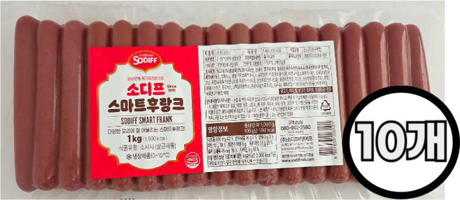 소디프 스마트 후랑크 소시지 1kg, 10개