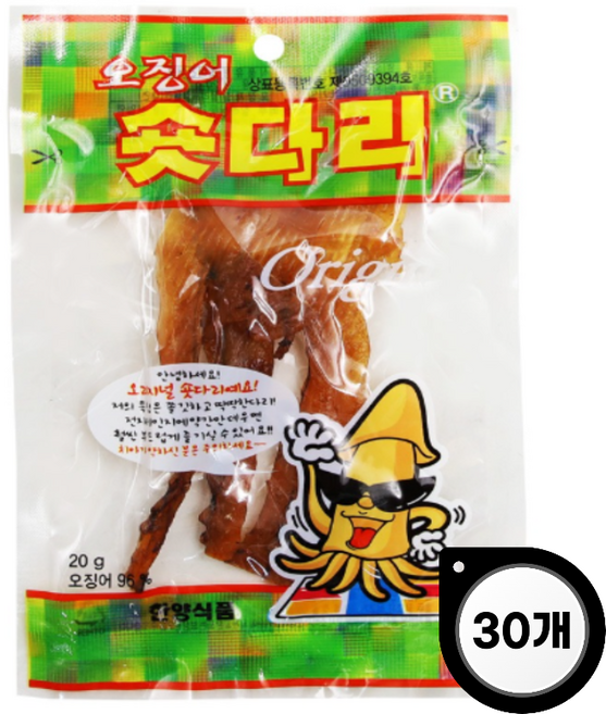 한양식품 주식회사 오징어숏다리, 20g, 30개