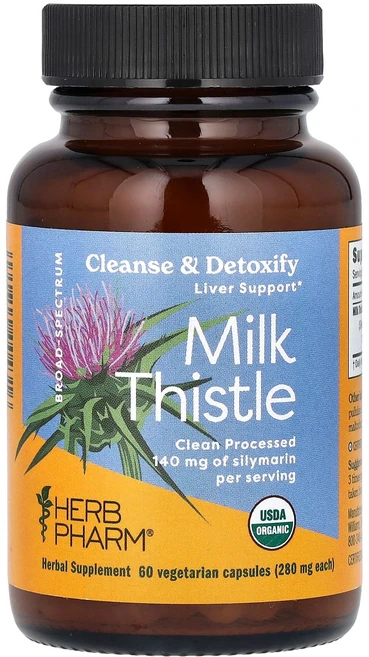 몸관리하세요 겨울입니다 Herb Pharm 밀크시슬 280mg 베지 캡슐 60정 특별관리진행, HerbPharm밀크시슬280mg베지캡슐60정, 1개 - 쿠팡