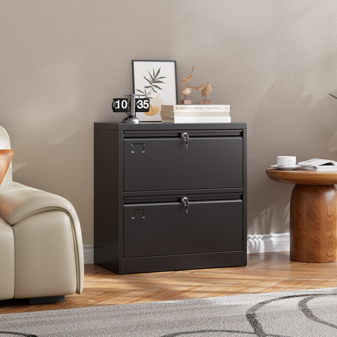 철제 카드박스 파일 캐비닛 A4 서류 보관함 사무실 서랍장 수납장 화이트 블랙, black