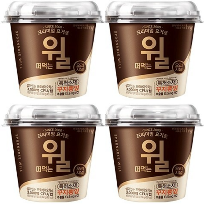 한국 야쿠르트 오리지널 떠먹는윌 450g 4개