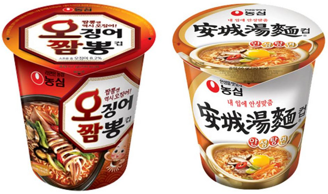 농심 소컵 안성탕면x12컵+오징어짬뽕x12컵, 24개