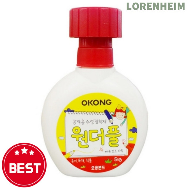 로렌하임 오공 목공접착제 빠른건조 무독성풀 50g 1개입 수성본드