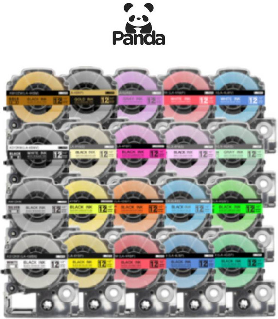 엡손 라벨 프린터기 테이프 호환, 바탕노랑_글자빨강, 12mm