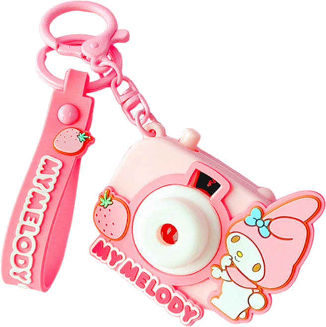 산리오 정품 프로젝션 카메라 키링 열쇠고리, 마이멜로디_프로젝션(PINK), 1개