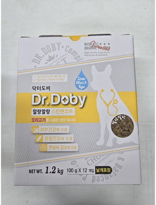 인터펫코리아 전연령 강아지 말랑말랑 스킨앤코트 소프트사료, 오리, 1.2kg, 4개