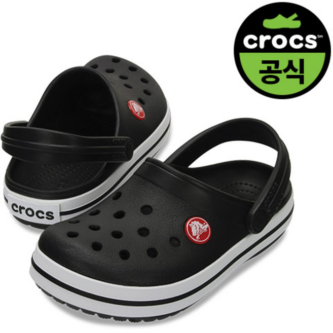 (국내매장판) 크록스 베이비 크록밴드 클로그 남녀공용 여름 바캉스 해변 샌들 유아 조카 선물 블랙