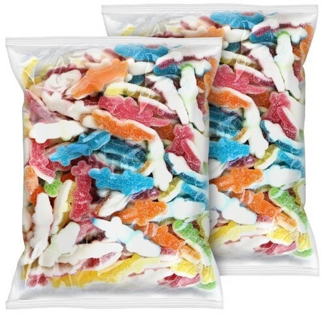 Fini 슈가 크로커다일 모양 젤리, 1kg, 2개