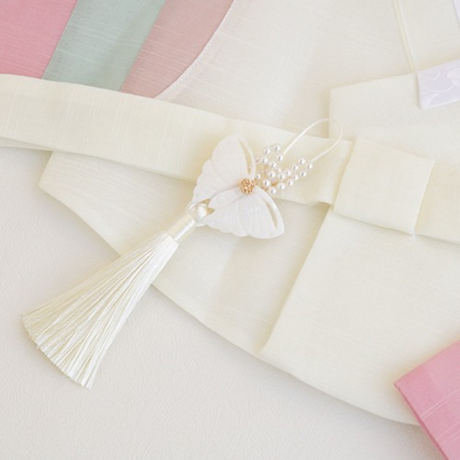 진주 자개 나비 노리개 브로치 한복 악세사리