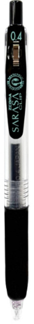 제브라 사라사클립중성펜 0.4mm, 블랙
