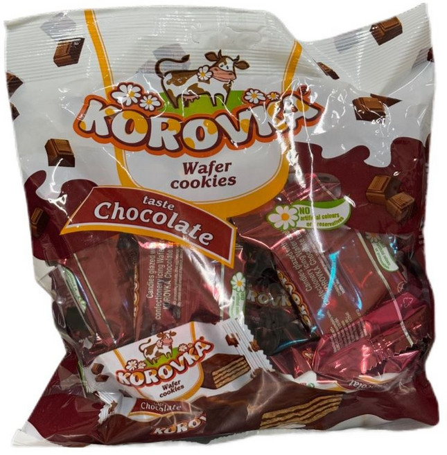 KOROVKA WAFER COOKIES(CHOCOLATE) 코로브카 와퍼 쿠키(초콜릿), 1개, 150g