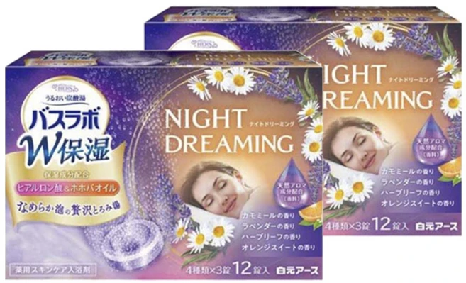 하쿠겐어스 허즈 바스라보 우루오이 탄산탕 W 보습 나이트 드리밍 12개입, 2개, 540g - 쿠팡