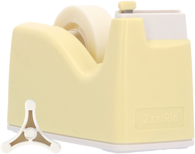 잘잘리오 쁘띠 어린이 안전 테이프 디스펜서 자동 안심 커터기, 03바나나옐로우, 1개