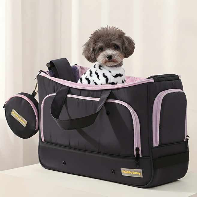 조하펫 강아지 소형견 올인원 이동가방, 1개, 퍼플