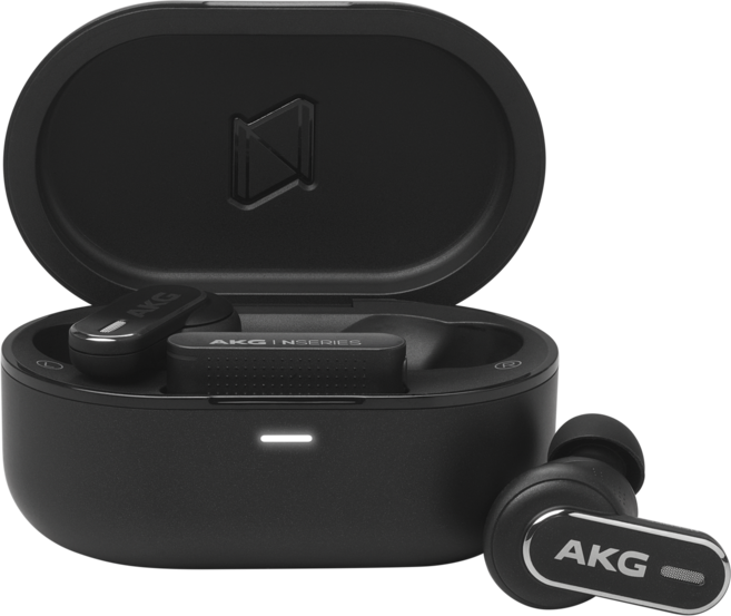 삼성공식파트너 AKG N5 HYBRID 블루투스 이어폰 노이즈캔슬링 USB-C 동글이 IP54 전용앱 최대40시간 커널형 무선이어폰, 블랙