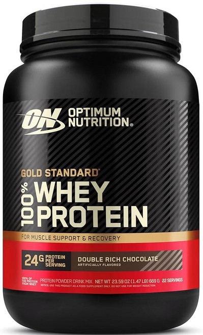 Optimum Nutrition 골드 Standard 100% 유청 단백질 파우더 더블 리치 초콜릿 666.8g(23.5온스), 666.8g, 1