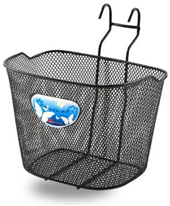 자전거바구니 삼천리 걸이식바구니 핸들바장착 간편한설치 블랙색상, 1개