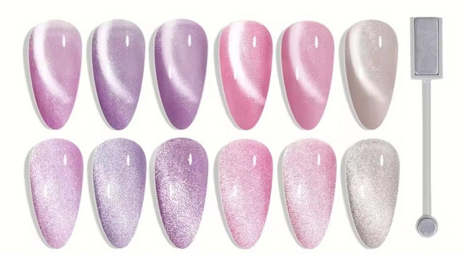 봄네일아트 셀프젤네일 미니7ml 6종 핑크 자석젤, 1, 7ml