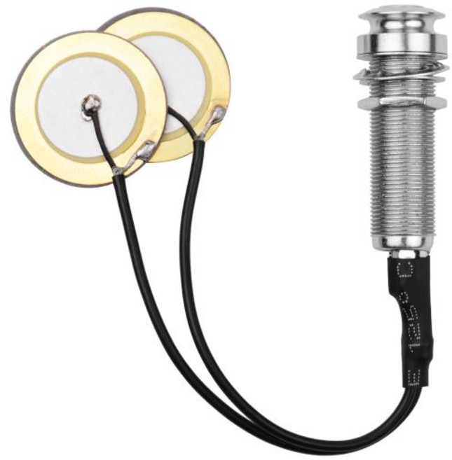 어쿠스틱 기타 픽업 접착식 미니 변환기 부품 바이올린 만돌린 우쿨렐레용 1/4 인치 잭 포함, 한개옵션0, 1개