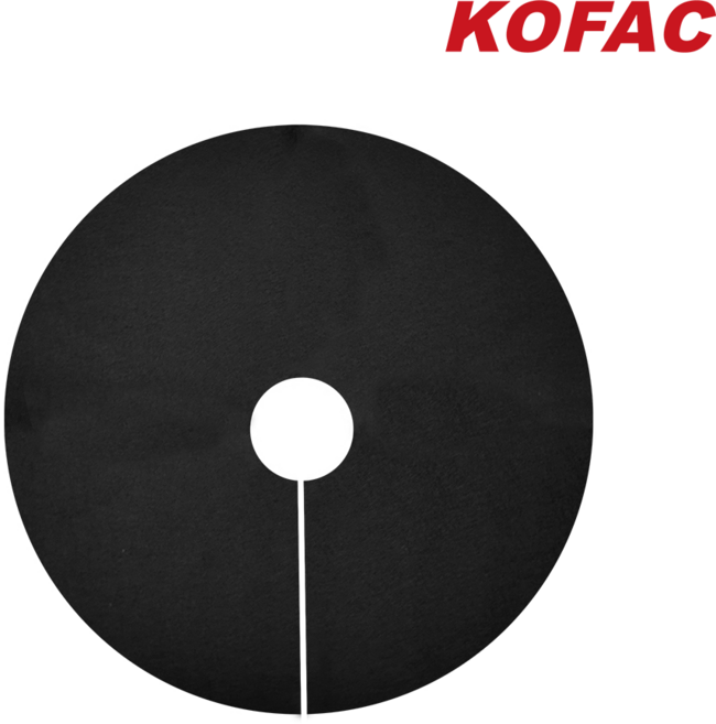 [KOFAC] 원형 제초매트 부직포 잡초 방지 식물 과수원 나무 보호 덮개 10장, 620x100mm