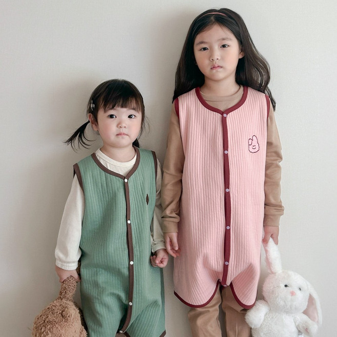 슈슈페 리틀버디 슬리핑 겨울 가을 사계절 삼중직 실내 수면조끼 리틀 버니