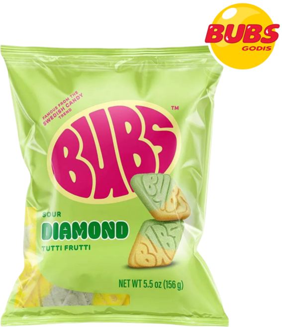 [BUBS] 스웨디시 젤리 스웨덴 BUBS 젤리 프루티 스플릿 156g BUBS Swedish Candy Fruity Split, 1개