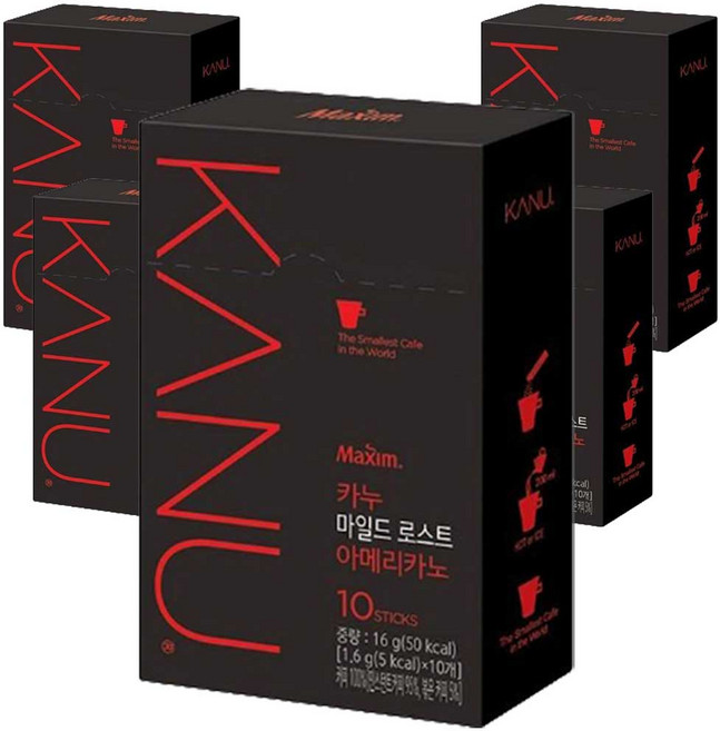 카누 마일드 로스트 아메리카노 50T (80g), 1.6g, 10개입, 5개