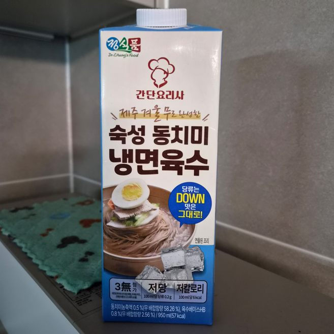 정식품 간단요리사 숙성 동치미 냉면 육수 950ml, 4개