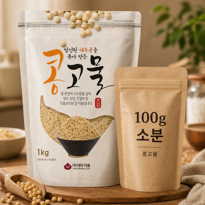 [소분]대두식품 콩고물 100g 콩가루 빙수용 인절미, 1개