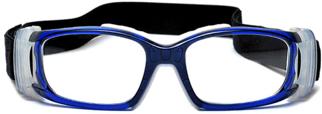 CORVUS 축구고글 농구고글 스포츠도수프레임 스포츠옵티칼프레임 보호안경 아이글러브, 주니어(블루)