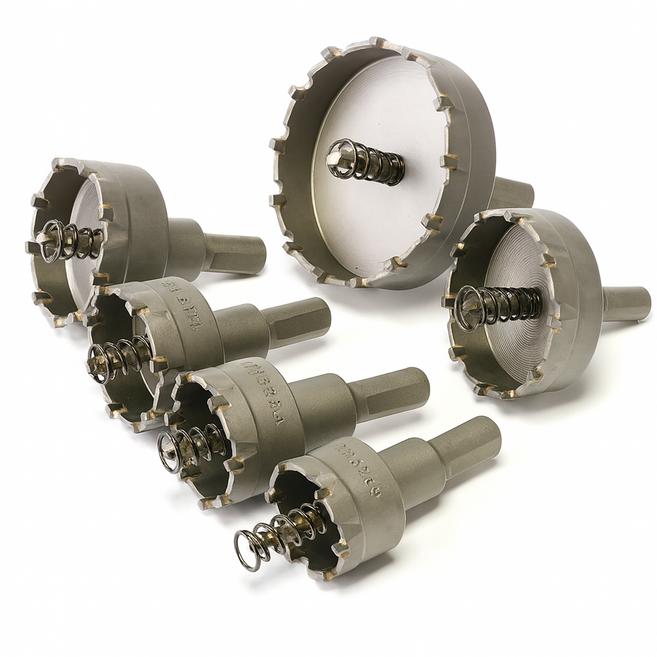 초경홀커터 홀쏘 6P 세트 (22~65mm) 스텐 철 알루미늄 싱크대 구멍뚫기, 22~65mm(6종세트)