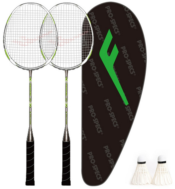 프로-스펙스 카본 가벼운 배드민턴라켓 어린이 성인 선수용 베드민턴채 2개+셔틀콕 2개 세트, 1개, 배드민턴 라켓 250