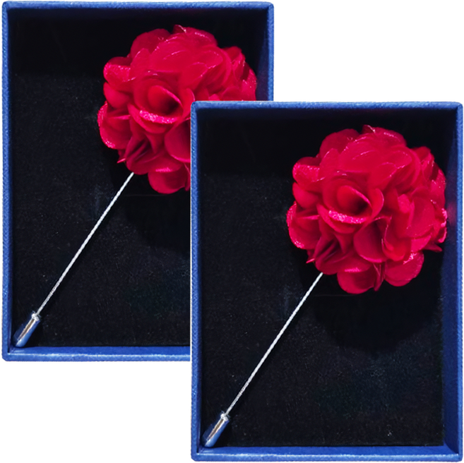 카네이션 장미 코사지 브로치 2개 세트 어버이날 스승의날 졸업식 입학식 수능 행사
