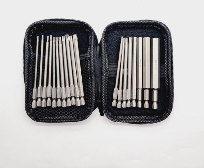 드릴 육각 별 렌치비트 19종 세트 100mm, 1개, 본품(배터리없음)