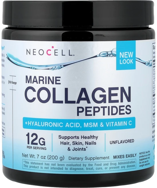네오셀 마린 콜라겐 펩타이드 히알루론산 MSM 비타민C 함유 무맛 파우더 200g, 1개 - 쿠팡