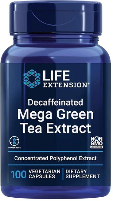 라이프익스텐션 메가 녹차추출물 디카페인 Mega Green Tea 725mg 캡슐 100정, 1개 - 쿠팡