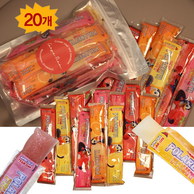 얼려먹는 폴라레티 아이스크림 아기 간식, 20개, 40ml