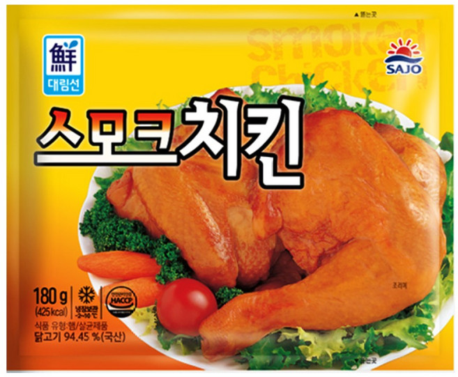 사조 대림선 스모크치킨 180g X 5개 / 훈제 치킨 통닭다리살 닭다리살