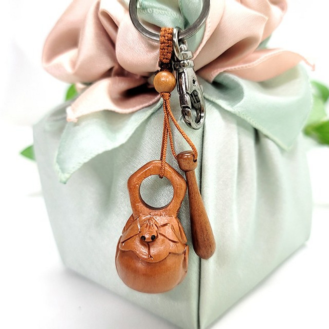 [아리랑의 봄] 대추나무 연꽃 목탁 열쇠고리, 1개, 단품