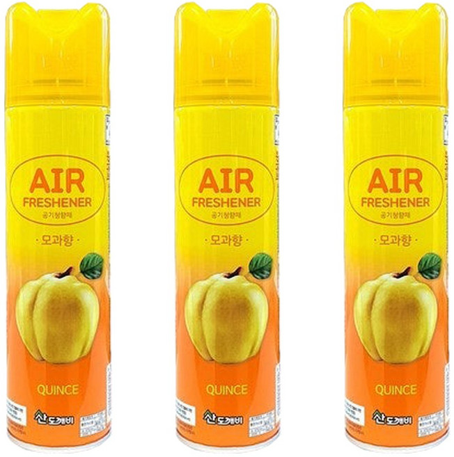 산도깨비 공기청향제 X 3개 - 모과 300ml 스프레이형 방향제 실내 공기를 상쾌하게