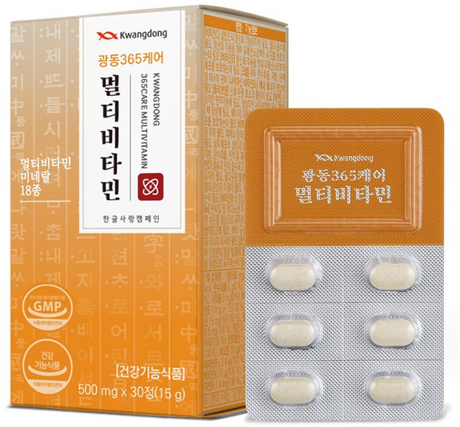 광동 365케어 멀티비타민, 30정, 1박스