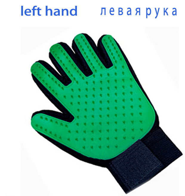 노너 개 고양이 장갑 손질 청소 애완 동물 빗 Deshedding 목욕 브러시 효과적인 머리, 1개, 4) left green,4) 4PCS_4) 4PCS