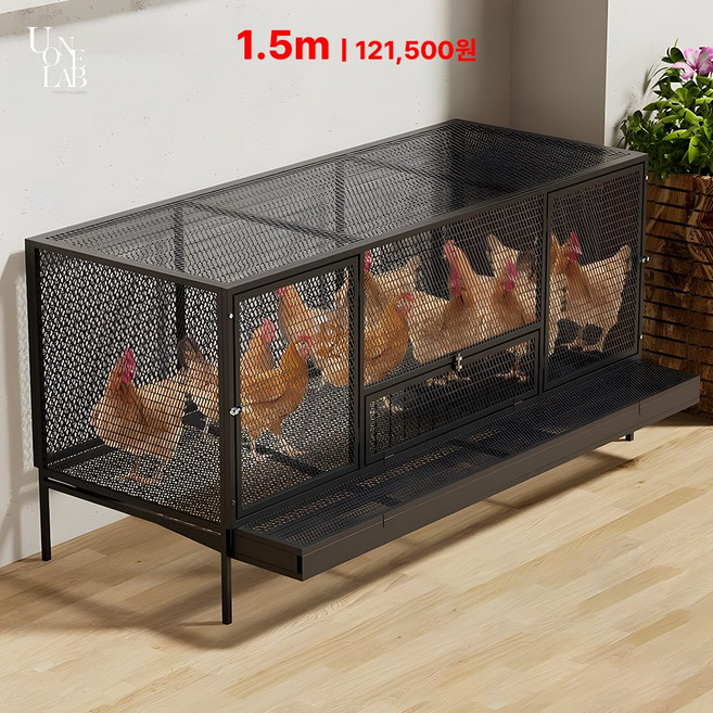 튼튼한철망 닭장 사이즈다양 닭사육장 조립식 병아리장 족제비침입 방지, 1개, 블랙
