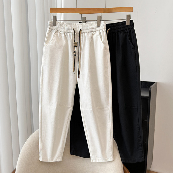 아웃사이즈 OA282 빅사이즈 여성 스트링 테이퍼드 밴딩팬츠