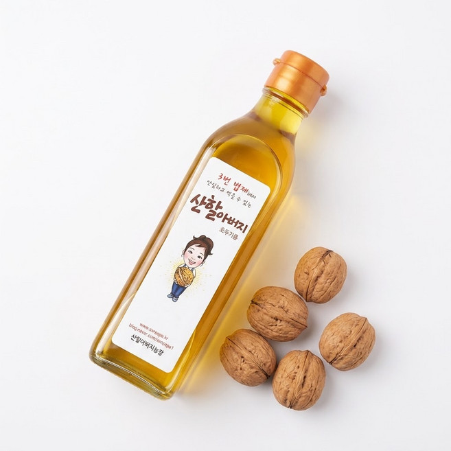 호두기름 국산 햇호두 3회 법제 프리미엄 냉압착 오일, 1개, 180ml