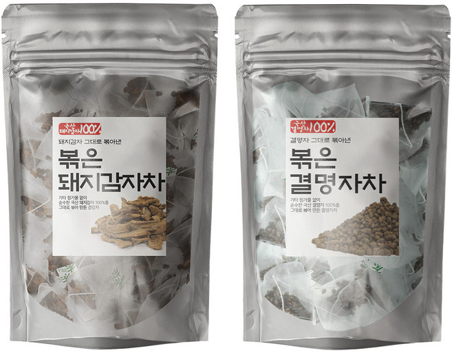 국산 볶은 결명자 차 티백 3g 50개입 + 볶은 돼지감자 차 티백 1.5g 50개입 1set, 1개