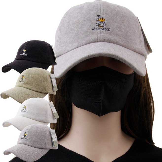 피너츠 스누피 볼캡 가을 겨울 플리스 야구모자 남자 여자 캡모자_h-24409