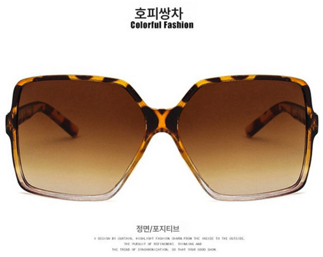 화이트 프레임 빈티지 선글라스 여성 패션 개성있는 스타일링 안경 빅페이스 호피 선글라스