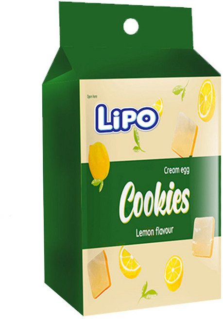 LIPO 리포 에그 크림 쿠키 레몬 과자, 1개, 135g